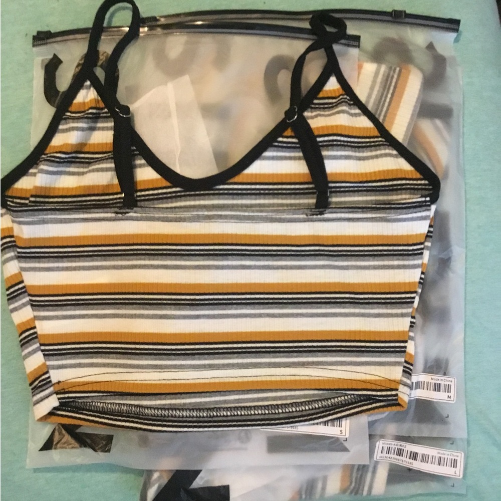 Y2K Retro Striped Knit Cami Top | Sizes L - Picture 9 of 10